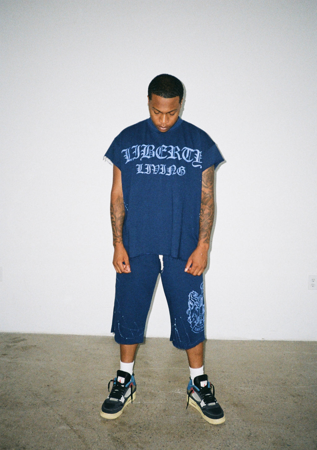 BLUE 3/4 SHORTS
